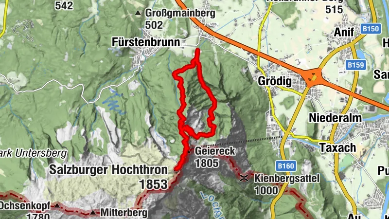 Hochthron Untersberg Dopplersteig Reitsteig Rundweg
