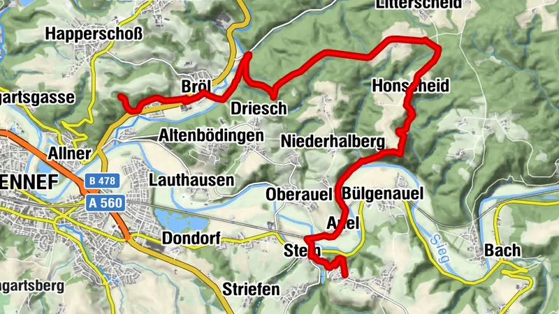 Bergischer Weg mit den NRWanderer // Hennef - Stadt Blankenberg