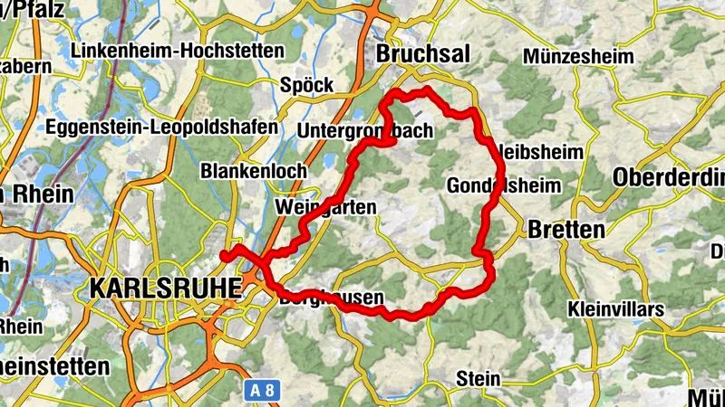 Karlsruhe-Weingarten-Michaelsberg-Goldesheim-Grötzingen