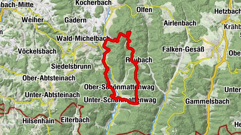 Rundweg: Aschbach-Raubach-Frankel-Säckenrain-Grube
