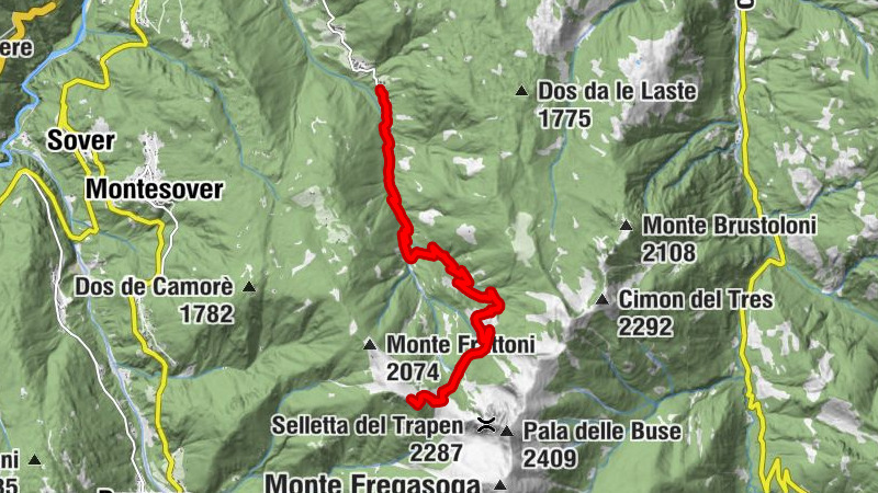 Malga Sass und Monte Cogne