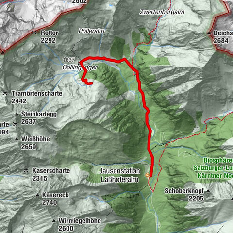 Gralatisee mit Blick auf den Hochgolling (höchster Berg der Niederen Tauern)
