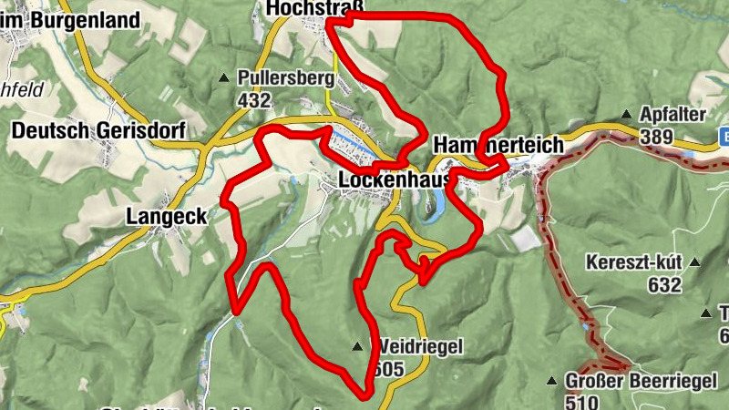 Lockenhaus - Rotes Kreuz - Paulusbrunnen - Glasgraben-Strecke