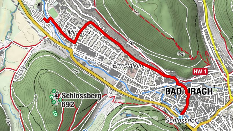 Verbindungsweg Kurzentrum - Innenstadt