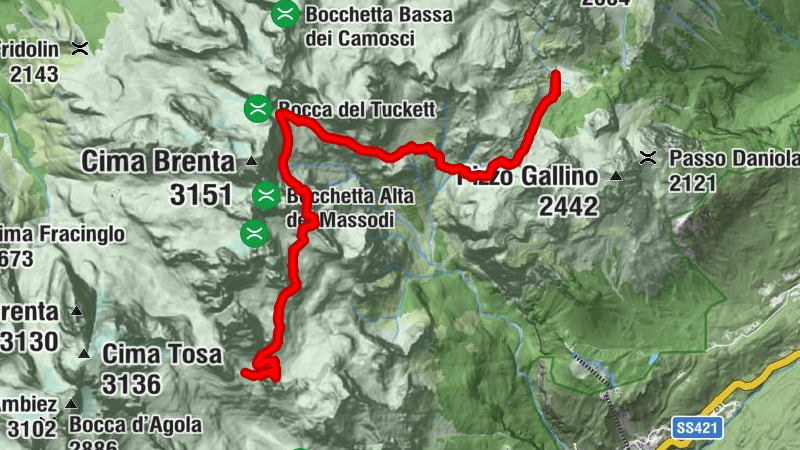 Brenta Trek - Etappe 4 - Rif. Pedrotti – Malga Spora