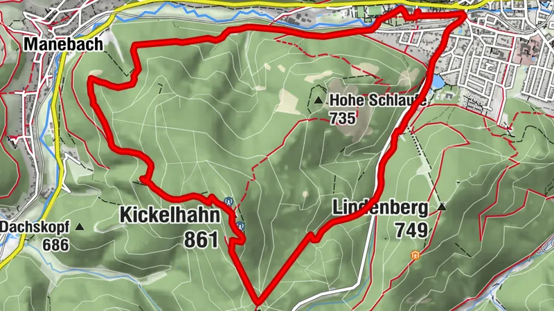 Rund um den Kickelhahn - Ilmenau - Naturpark Weg - Thüringer Wald