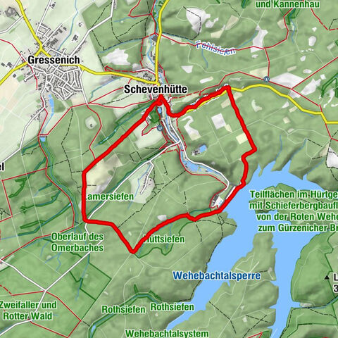 Rundwege des HBV Schevenhütte; Rundweg 3 Stolberg, Deutschland