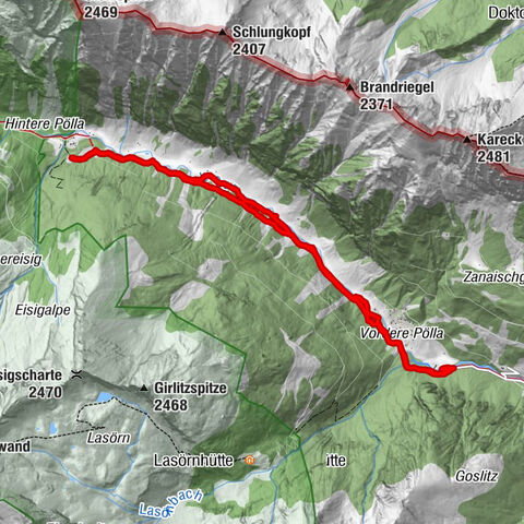 Tour Pöllatal zur Kochlöffelhütte
