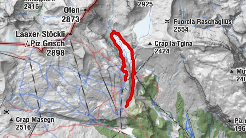 Unterer Segnesboden: Nagens Sura - unterer Segensboden - Segneshütte -Alp Nagens
