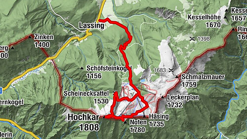 Von Lassing auf das Hochkar 18.07.2015