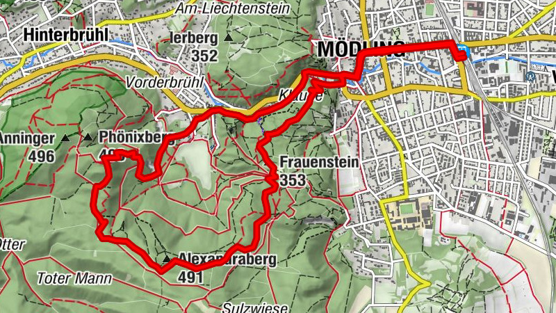 Wienerwald: Mödling - Husarentempel - Matterhörndl