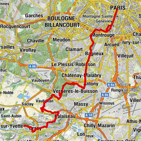 Paris nach Bures-sur-Yvette (1.Etappe Pèlerinage Chartres)