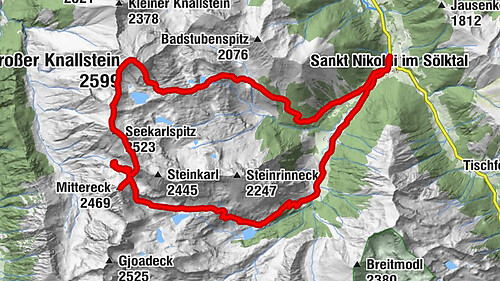Schladminger Tauern - Großer Knallstein 2.599m - Gratübergang zur steirischen Karibik