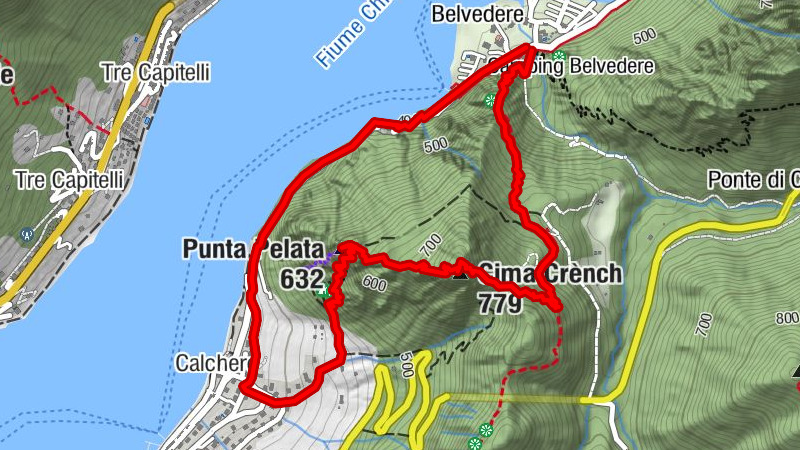 Rundwanderung Vantone - Cocca di Idro - Ferrata Crénch - Crone - Vantone (Idro, Italien)