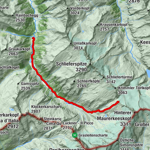 Krimmler Tauernhaus - Warnsdorfer Hütte - Gamsspitzl