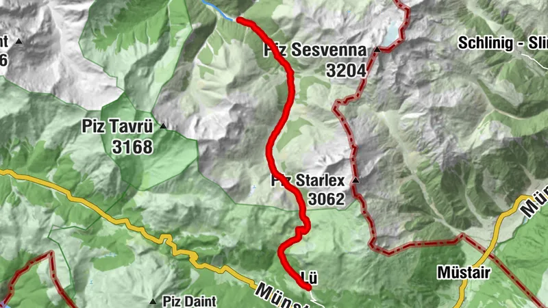 Schneeschuhtour von S-charl nach Lü im Val Müstair