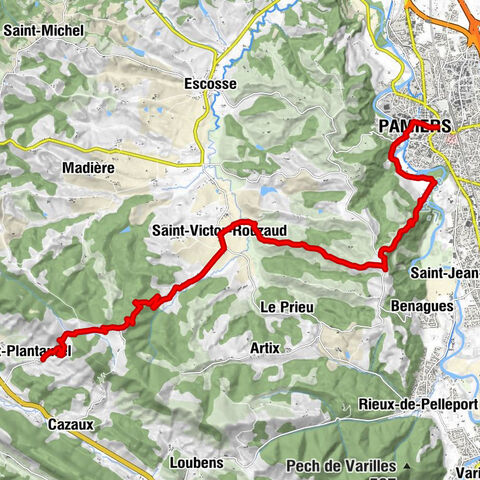 Die VTT-Querung der Ariège - Etappe 08: Pamiers nach Montégut Plantaurel