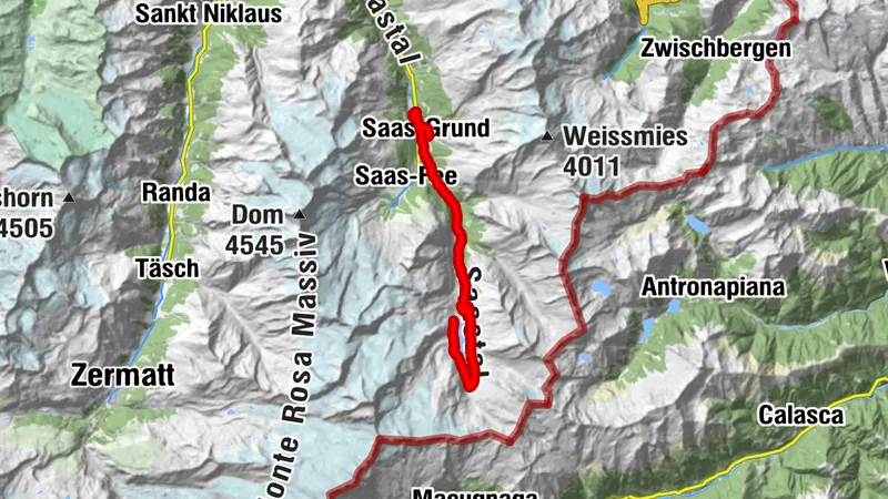 Mattmark Memorial 1965 Halbmarathon-Trail