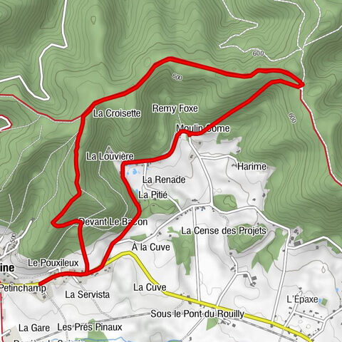Wanderung Gästehof Charmotte - gegenüber den sandsteinhaltigen Hügeln