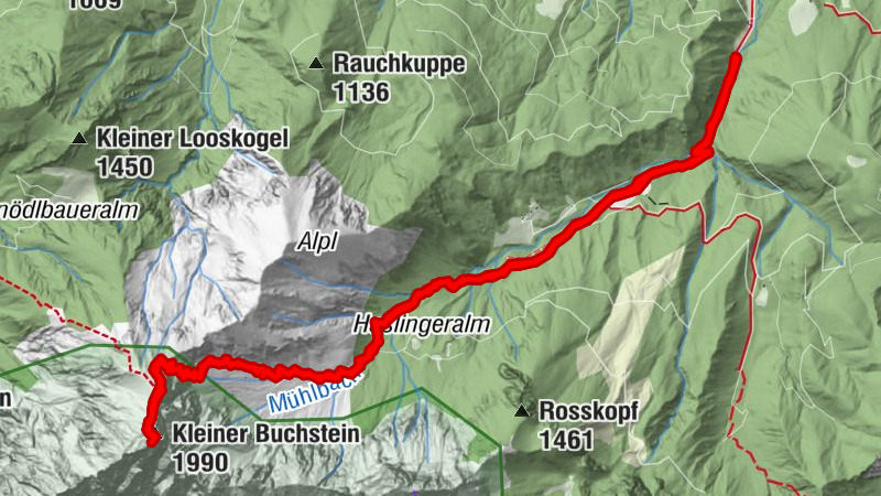 Kleiner Buchstein 1.990m - Aufstieg über Normalweg