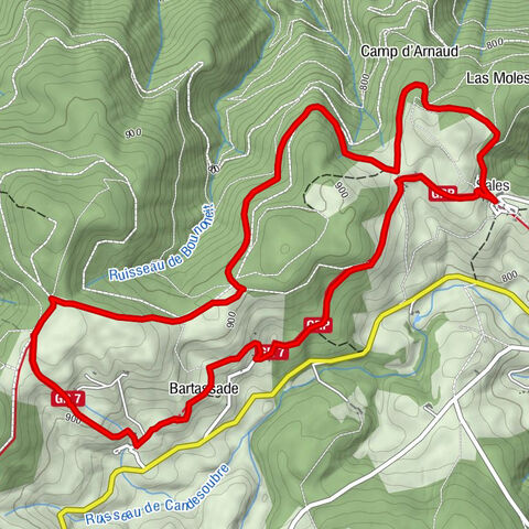 Wanderung: Les clairières de Sales
