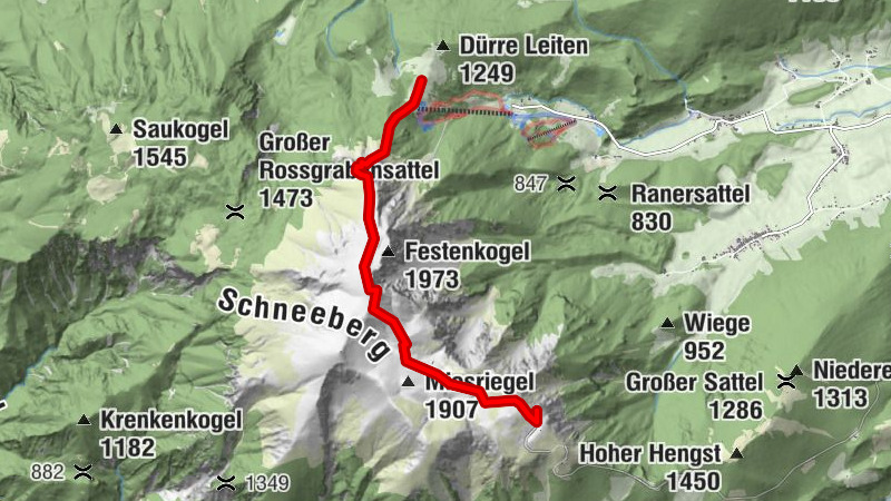 Von Mittelstation über Gipfel nach Almreserl