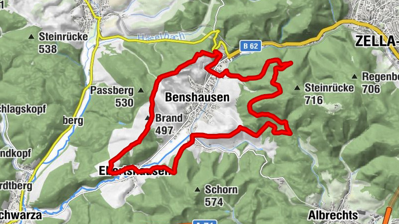 Wanderung - Sandhasenrunde Zella-Mehlis  - Thüringer Wald