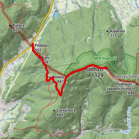 Pindula - Radhošť - Pindula